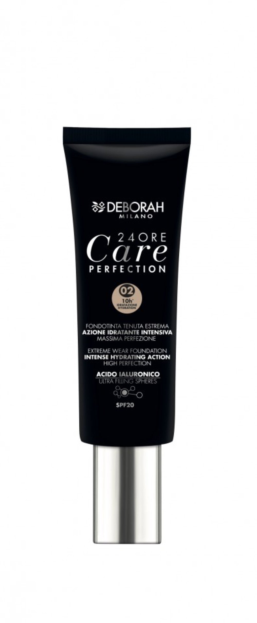 Deborah, 24 Ore Care Perfection, Hidratant, Fond de ten lichid, 02, Bej, SPF 20, 30 ml *Tester
